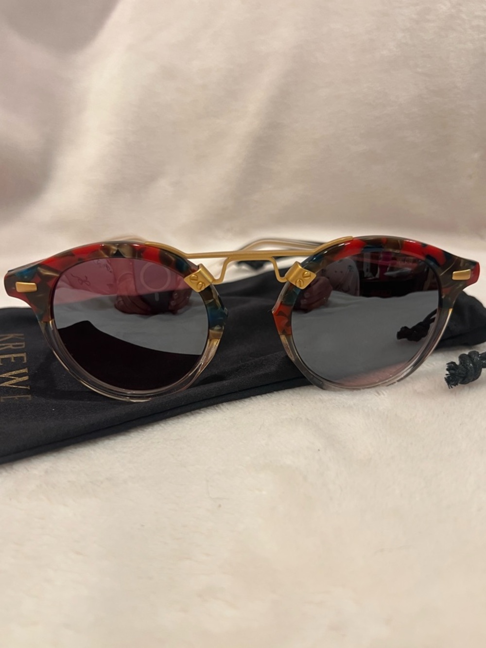 KREWE St Louis Sunglasses with Gold Bridge - Picture 2 of 5
